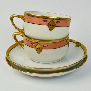 J C Bavaria Tea Cups & Plates Set Charlotte